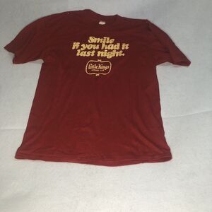 Vintage Beer Shirt Little Kings Cream Ale Red Size L 70s 80s